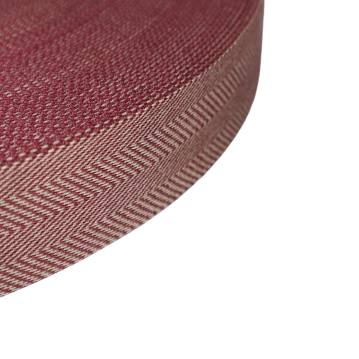 Gurtband Premium Fischgrät 40mm in Plum Perserve/Sandstone