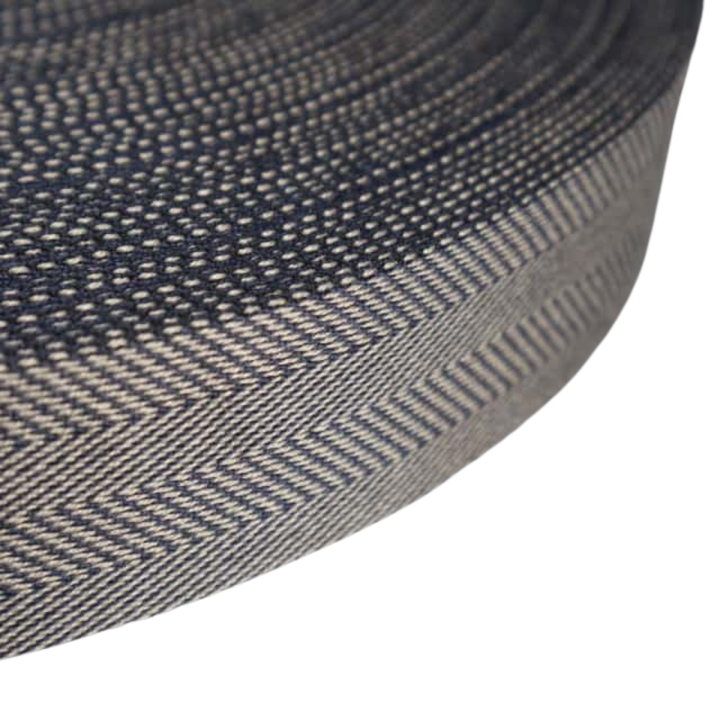 Gurtband Premium Fischgrät 40mm in Nocturnal/Sandstone