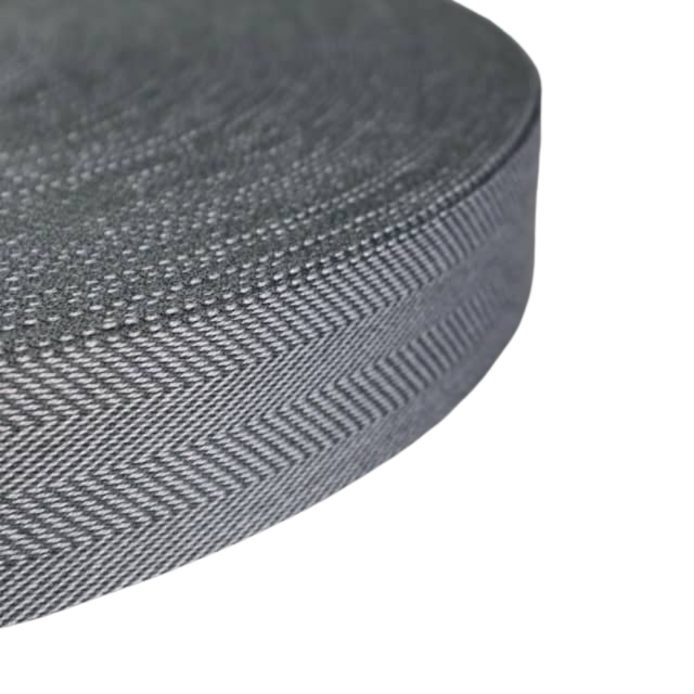 Gurtband Premium Fischgrät 40mm in Forest Ash/Mystic Grey
