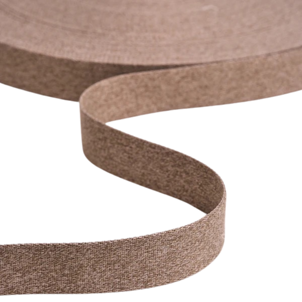 Gurtband 30mm - Mink meliert (glatt)