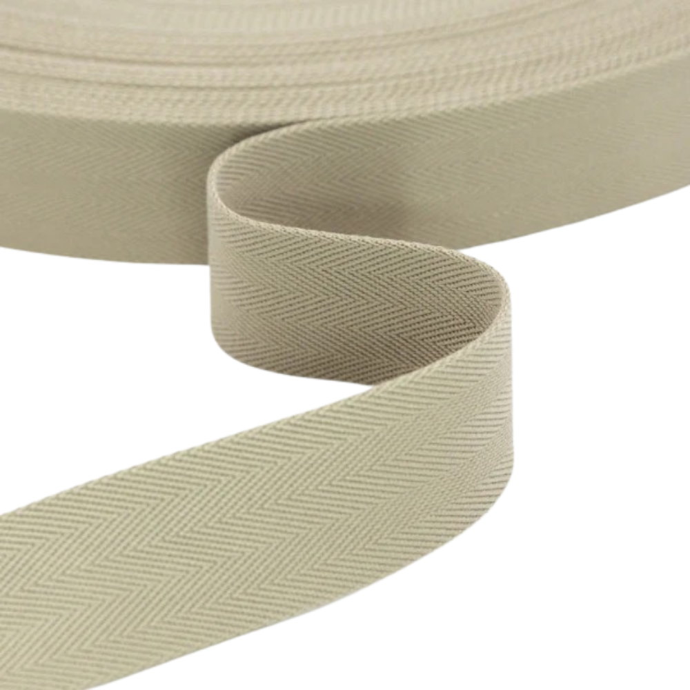 Gurtband Premium Fischgrät 40mm - Einfarbig in Mink