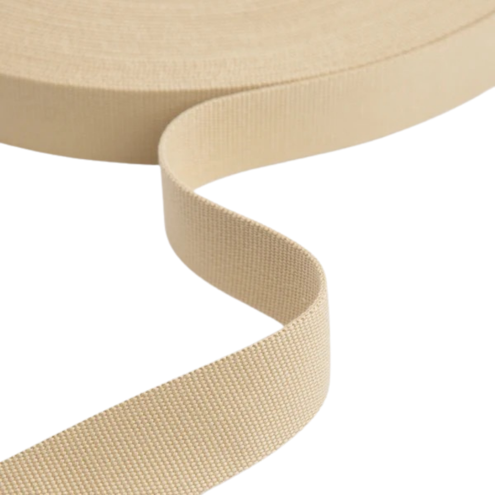 Gurtband einfarbig 40mm - Pampas hell