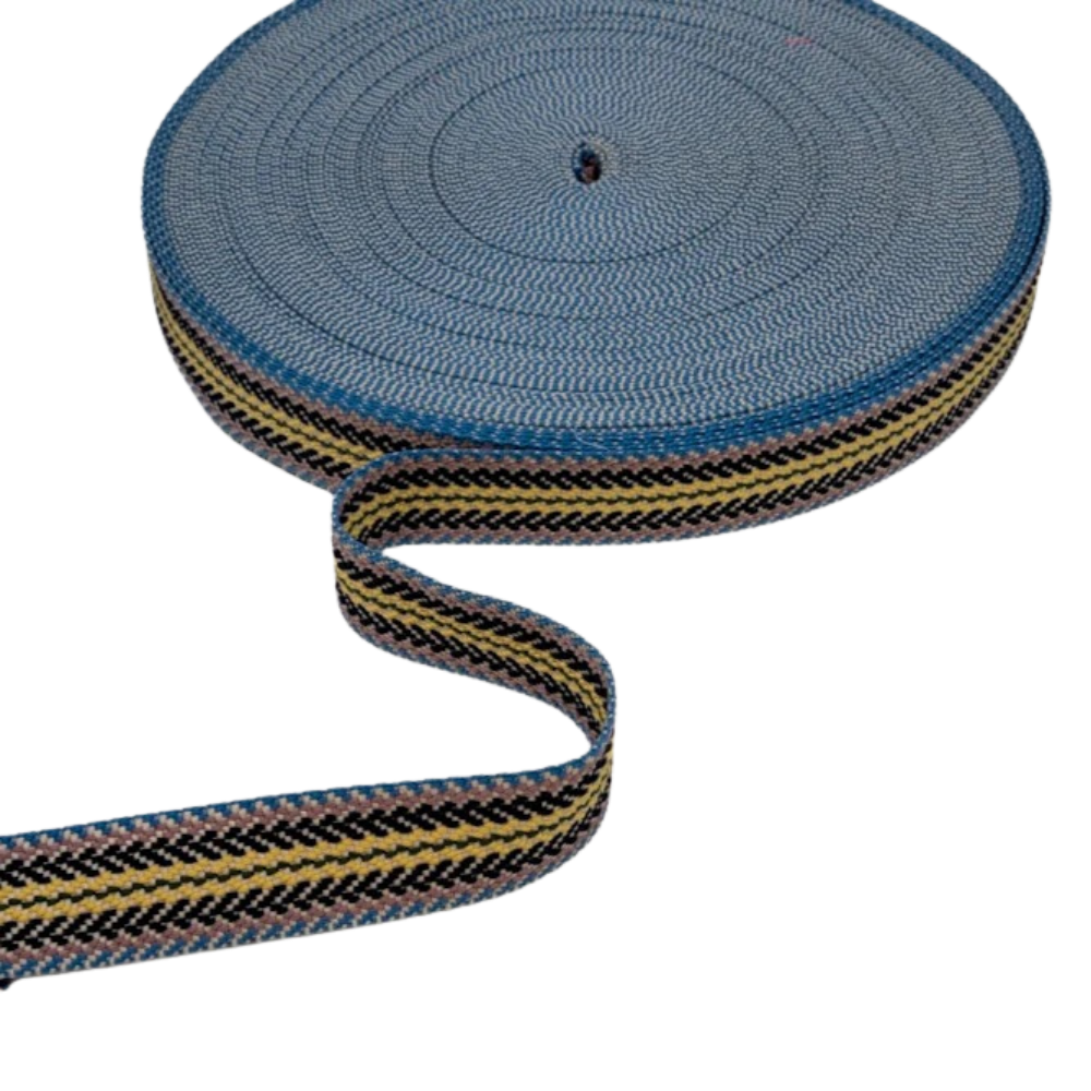 Gurtband 40mm Herringbone in Blau - Dusty Pink - Dunkelblau - Gelb - Khaki