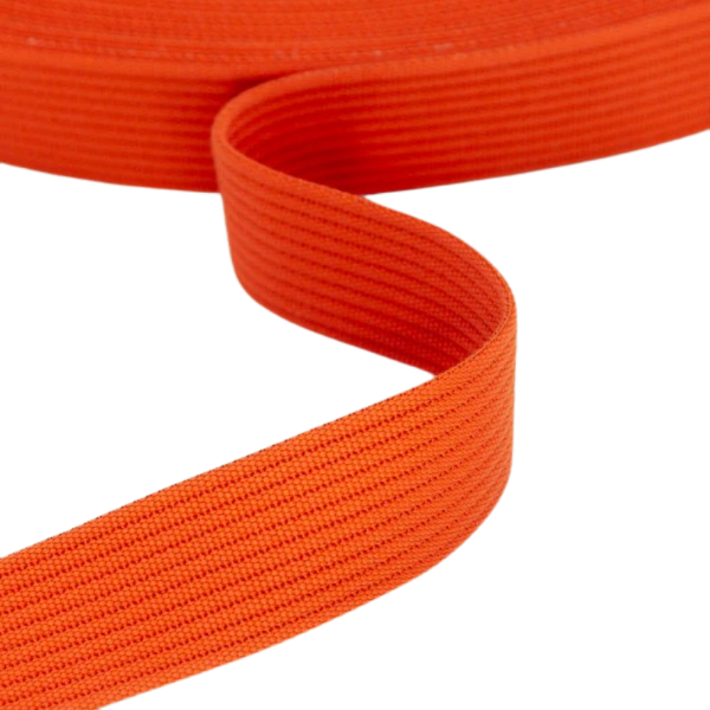 Gurtband Premium Längsstruktur 40mm - Einfarbig in Tigerlily