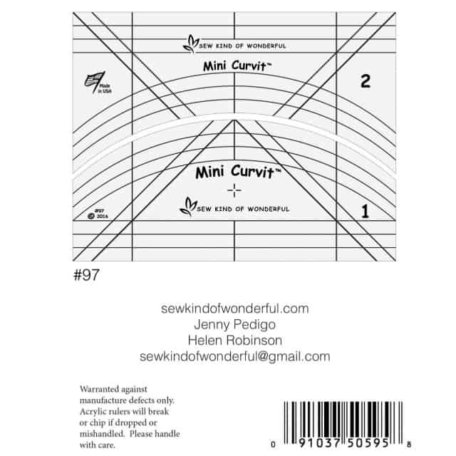 Mini- Curvit Ruler für Longarmquilting