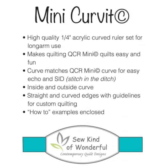 Mini- Curvit Ruler für Longarmquilting