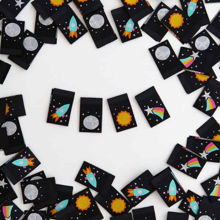 Webetiketten von Sarah Hearts: Space Multipack (8 Stück)