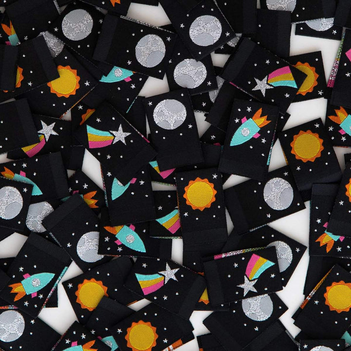 Webetiketten von Sarah Hearts: Space Multipack (8 Stück)