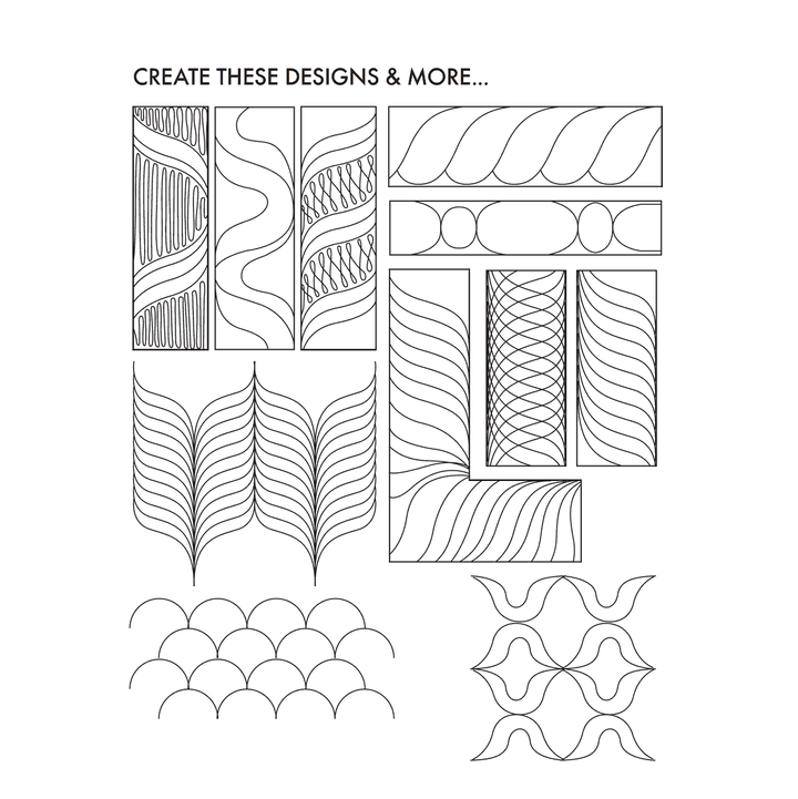 Creative Grids Rulerwork Lineal - Squiggy