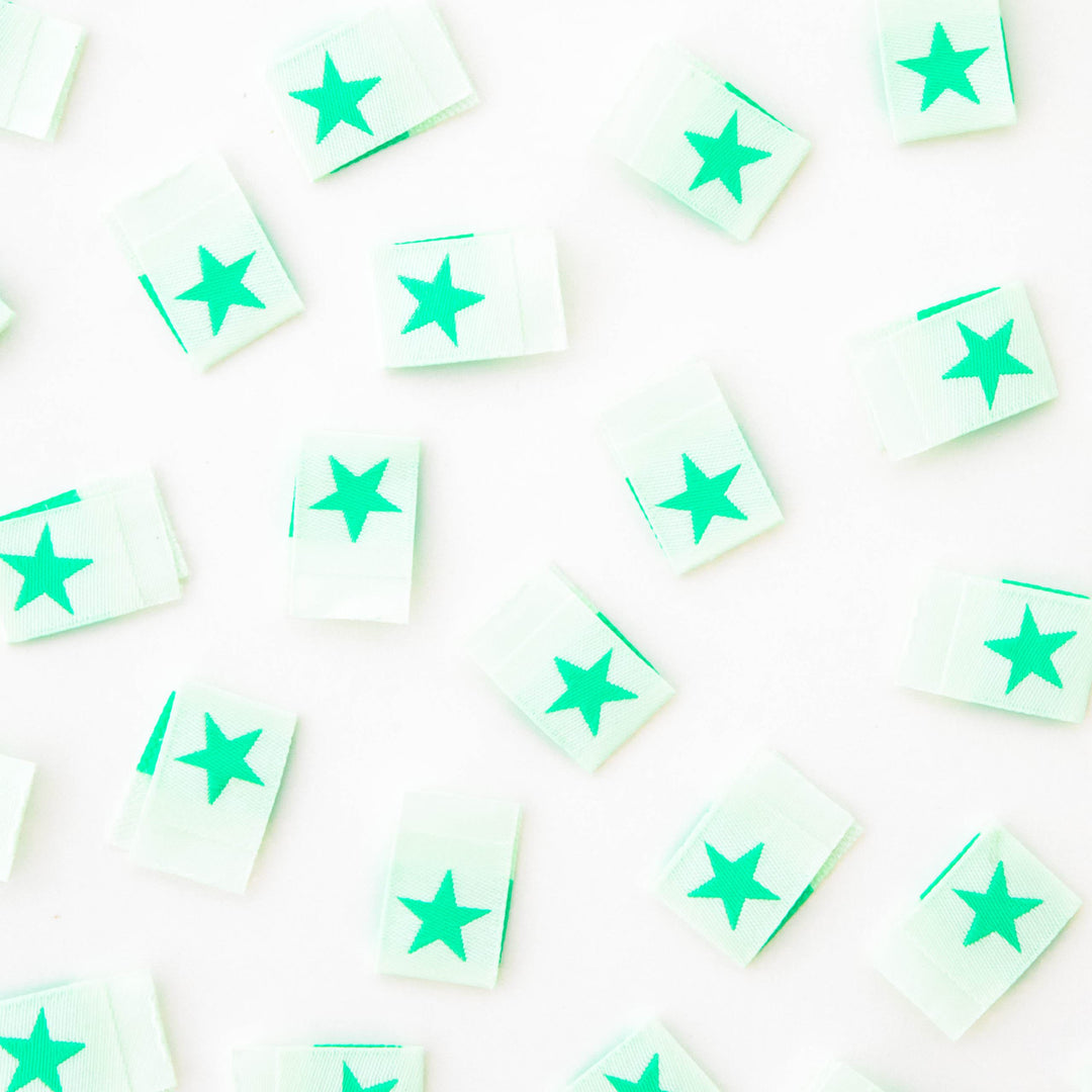 Webetiketten von Sarah Hearts: Mint Green Star
