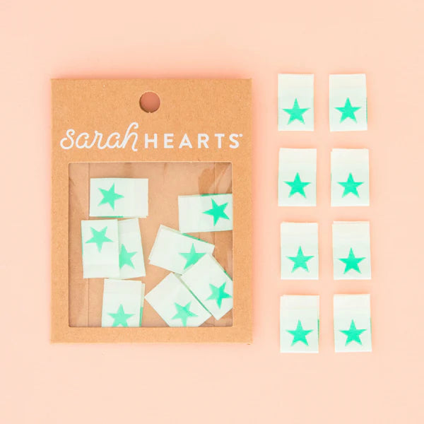 Webetiketten von Sarah Hearts: Mint Green Star