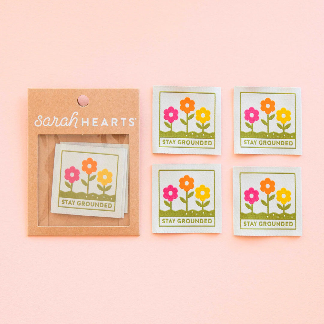Webetiketten von Sarah Hearts: Stay Grounded (4 Stück)