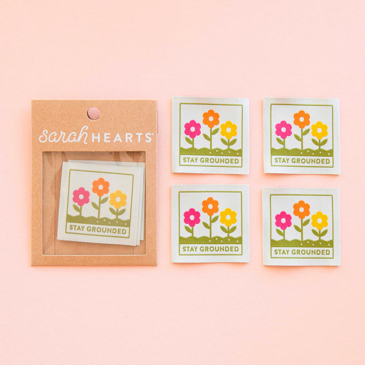 Webetiketten von Sarah Hearts: Stay Grounded (4 Stück)