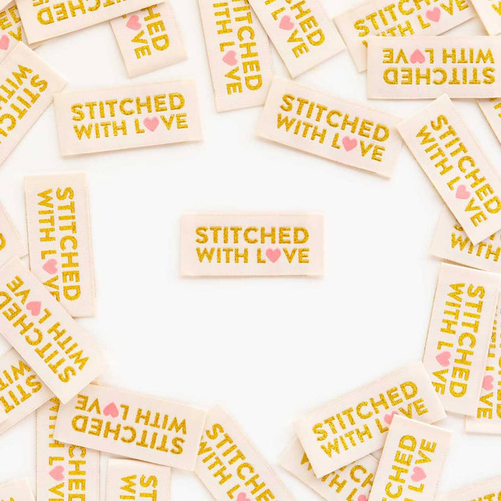Webetiketten von Sarah Hearts: Stitched with Love (8 Stück)