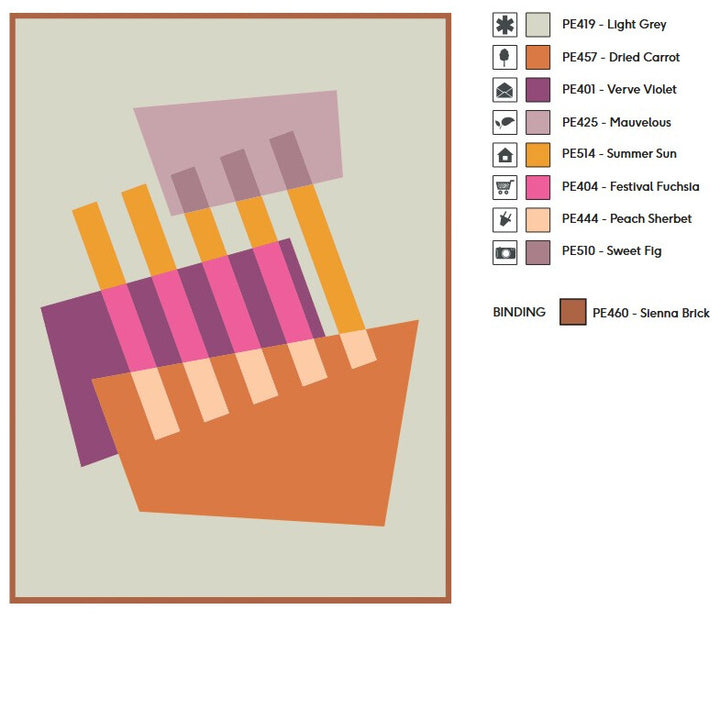 Kazimir Quilt Kit  Sunlit Aura - Couchgröße - Rückseite D