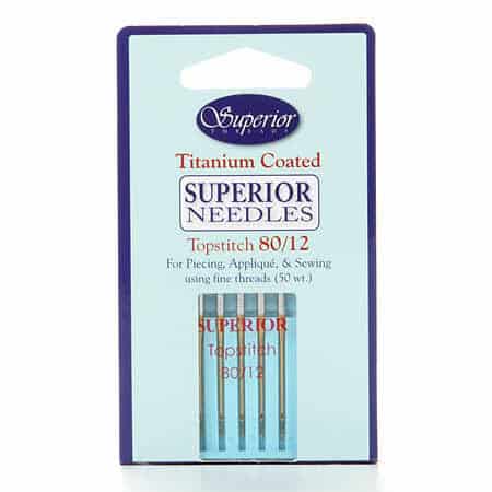 Superior Topstitch Nadeln 5 Stück Stärke 80/12