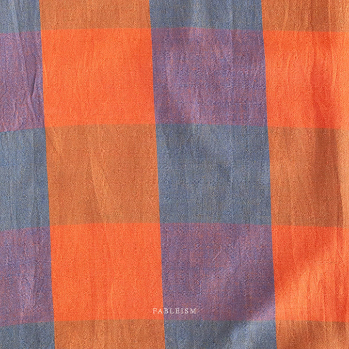 Fableism - The House That Lars Built - Swedish Holiday - Plaid in Cobalt/Red