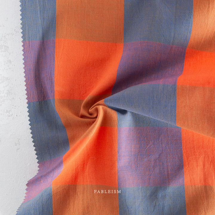 Fableism - The House That Lars Built - Swedish Holiday - Plaid in Cobalt/Red