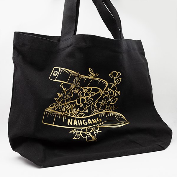 Nähgang Tasche mit Goldaufdruck "Nähgang"