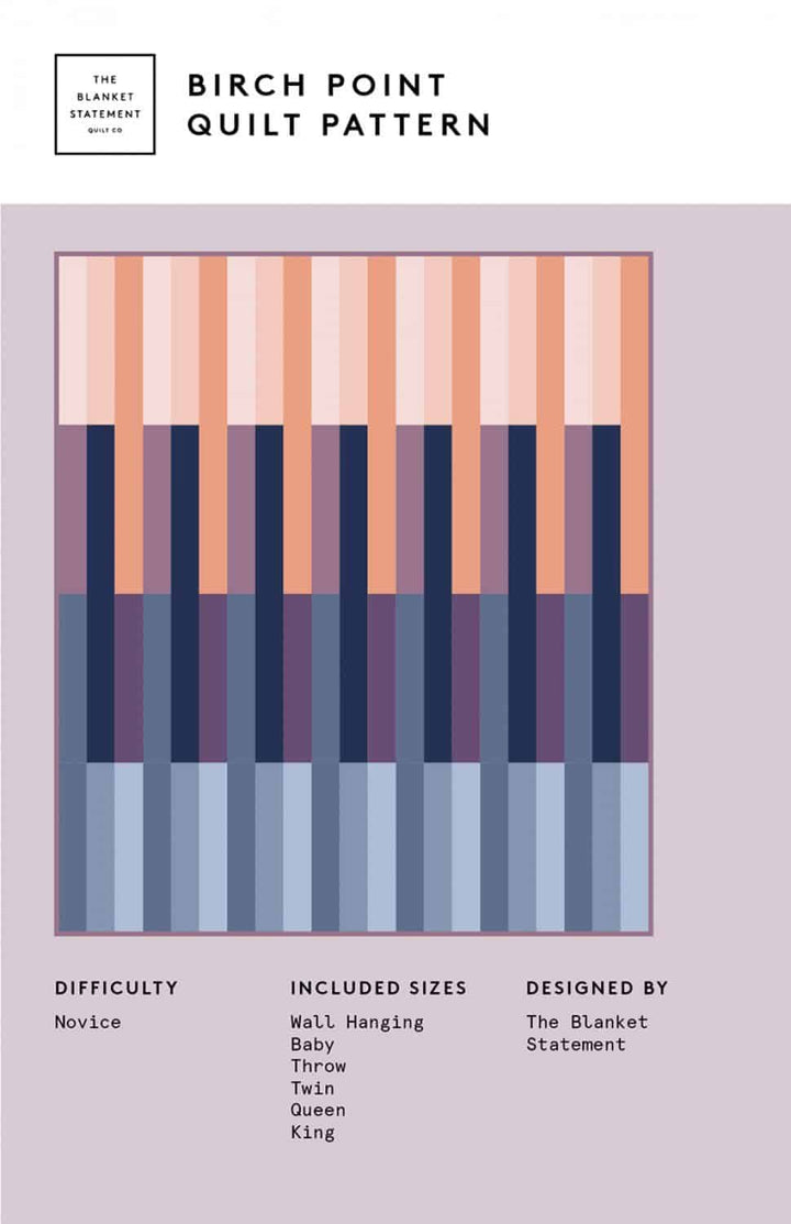 Schnittmuster Quilt "Birch Point " von The Blanket Statement (English)