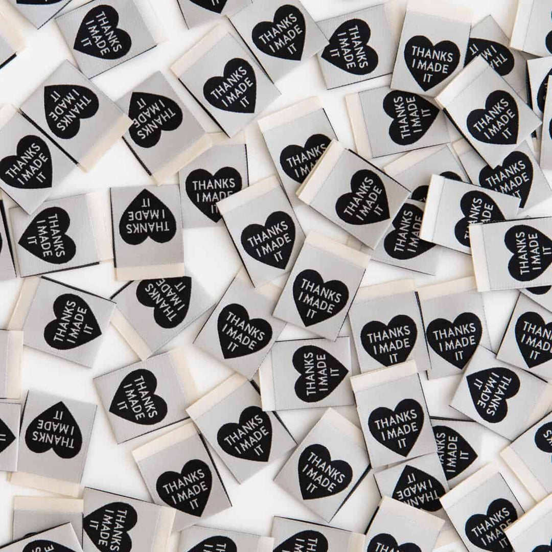 Webetiketten von Sarah Hearts: Thanks I Made It Heart (8 Stück)