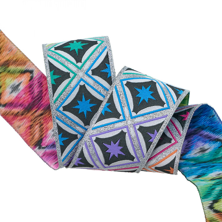 Webband Tula Pink für Renaissance Ribbons "Stargazer" in Metallic Storm