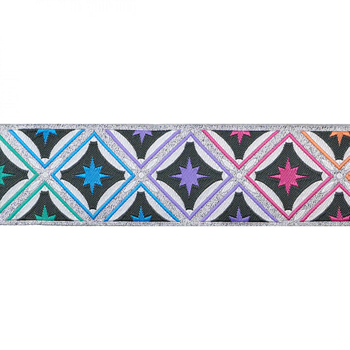 Webband Tula Pink für Renaissance Ribbons "Stargazer" in Metallic Storm