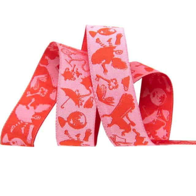 Webband Tula Pink Curiouser and Curiouser "Down the Rabbit Hole" in Pink