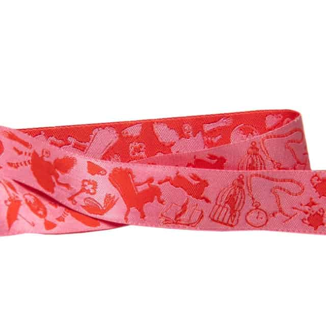 Webband Tula Pink Curiouser and Curiouser "Down the Rabbit Hole" in Pink