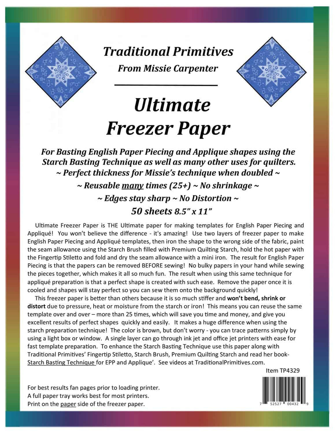 Ultimate Freezer Paper 8 1/2 x 11inch 40 Blatt Braun