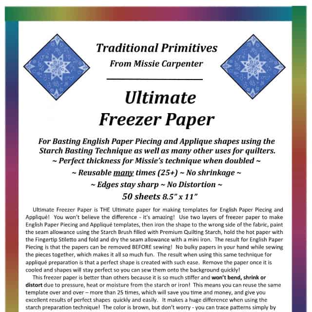 Ultimate Freezer Paper 8 1/2 x 11inch 40 Blatt Braun