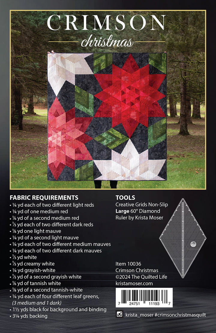 Schnittmuster Quilt "Crimson Christmas" von Krista Moser - The Quilted Life (Englisch)