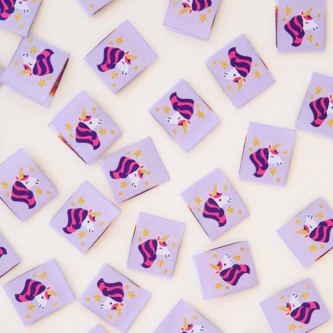Webetiketten von Sarah Hearts: Unicorn (8 Stück)