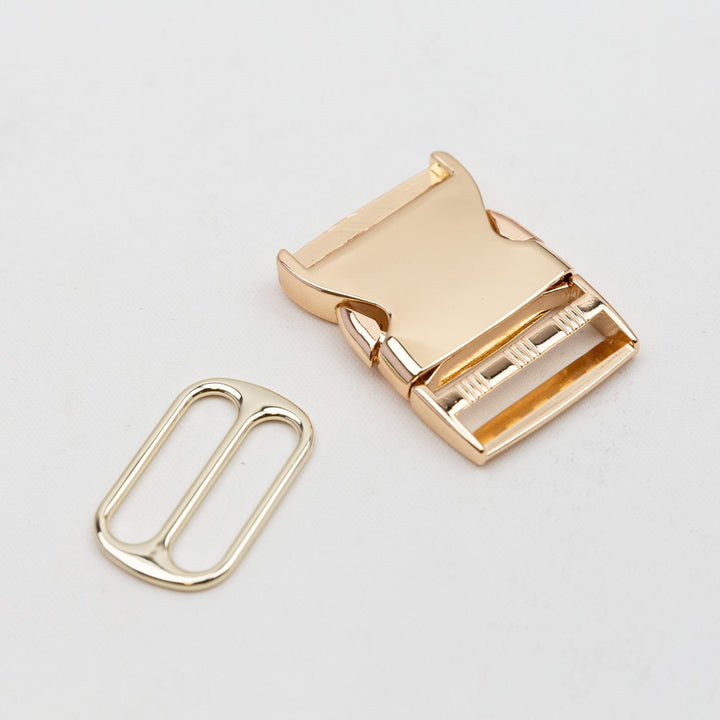 Set "Tasche voll Glück" passend zu Variante 2 in Gold (2-teilig) für Gurtbänder bis zu 40mm