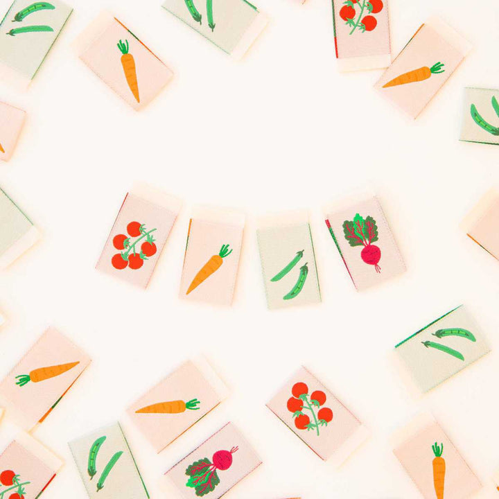 Webetiketten von Sarah Hearts: Vegetable Multipack (8 Stück)