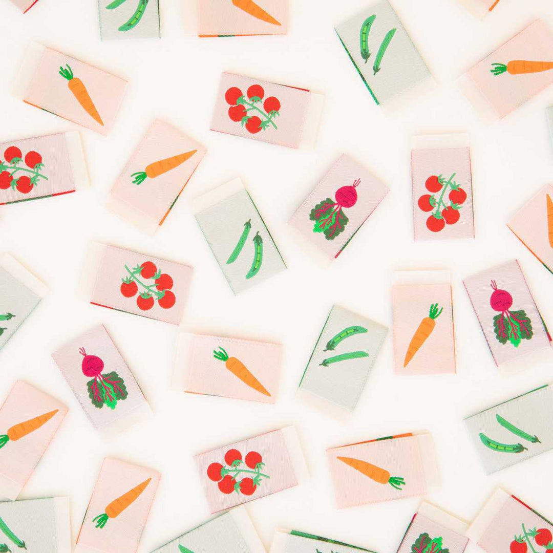 Webetiketten von Sarah Hearts: Vegetable Multipack (8 Stück)
