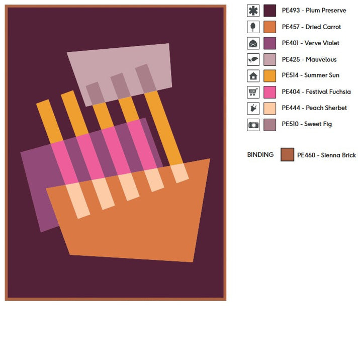 Kazimir Quilt Kit  Velvet Ember - Couchgröße - ohne Rückseite