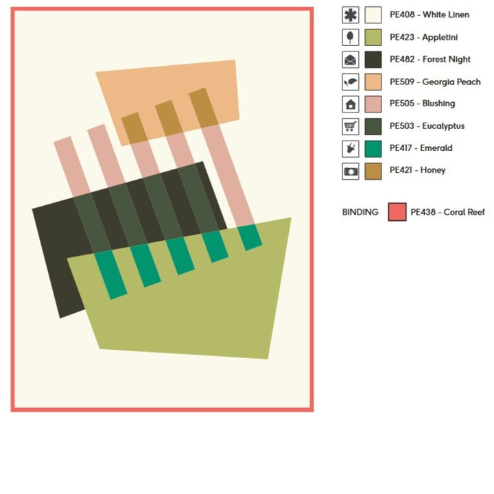 Kazimir Quilt Kit  Verdant Grove - Couchgröße - Rückseite B