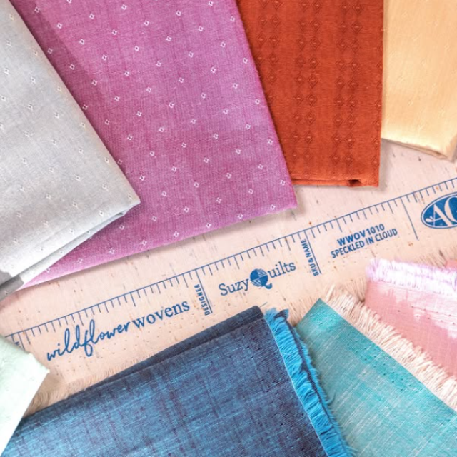Art Gallery Fabrics - Suzy Quilts - Wildflower Wovens - Dots In Bluebell