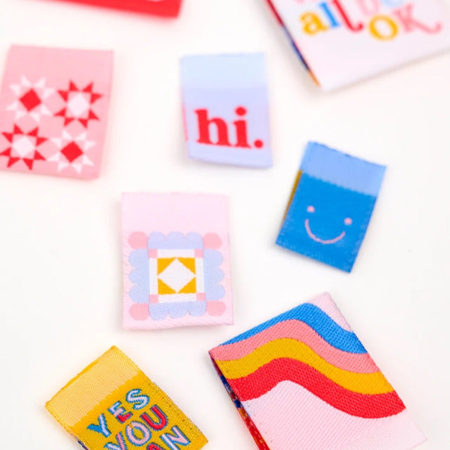 Webetiketten von Renaissance Ribbons Inc: Playful (8 Stück)
