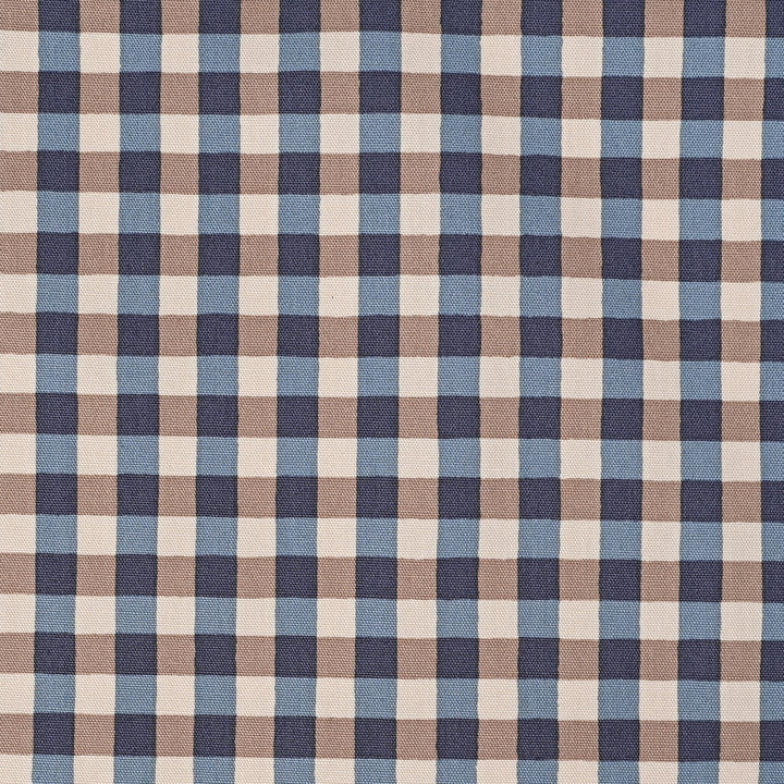 Kokka  Linnea Basic - Gingham in Braun/Blau (Oxford)