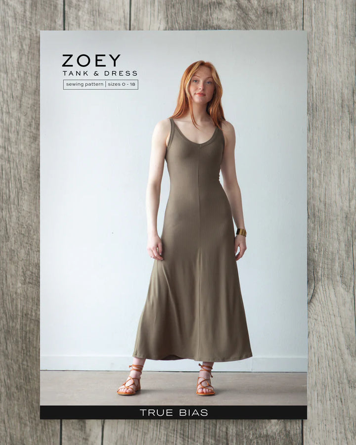 Papierschnittmuster Kleid und Shirt Zoey von True Bias (englisch)