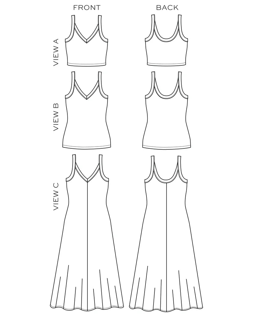 Papierschnittmuster Kleid und Shirt Zoey von True Bias (englisch)