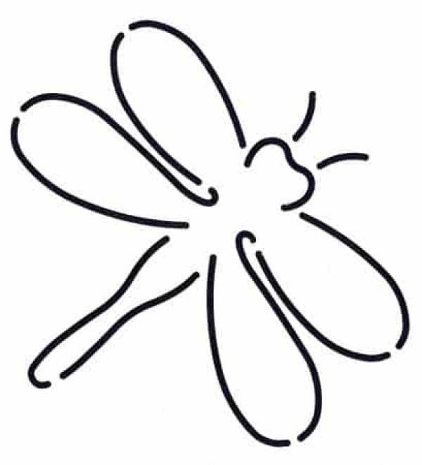 Quiltschablone Dragonfly