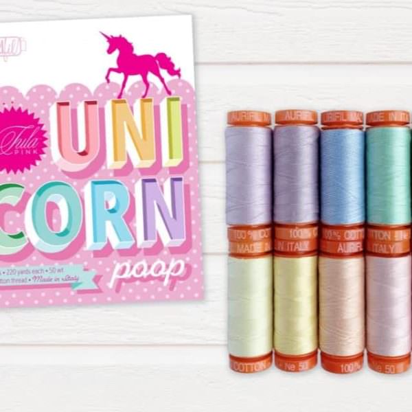 Aurifil-Set "Unicorn-Poop" von Tula Pink 10 Spulen 50wt