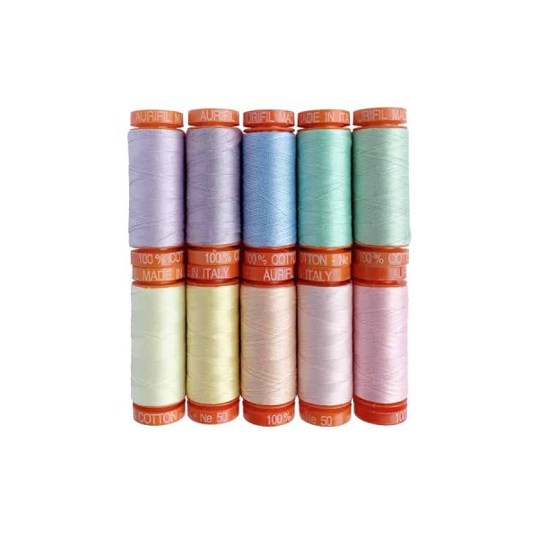 Aurifil-Set "Unicorn-Poop" von Tula Pink 10 Spulen 50wt – Bild 3
