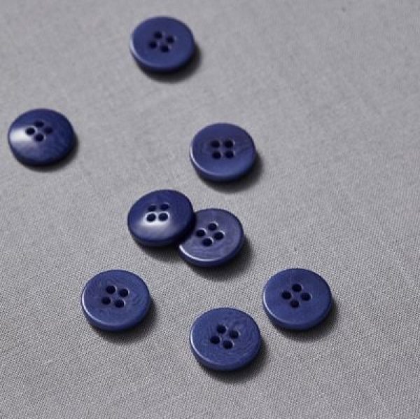MeetMilk - Plain Corozo Button 15mm in Lapis