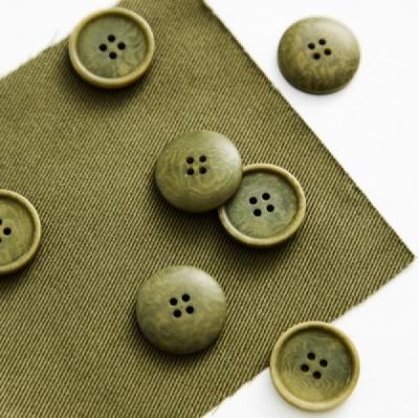 Mind the Maker - Blaze Corozo Button 20mm in Olive Green