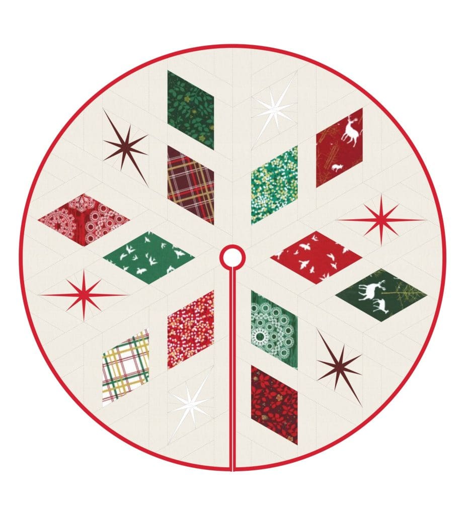 Schnittmuster Violet Craft „The Atomic Starburst Tree Skirt