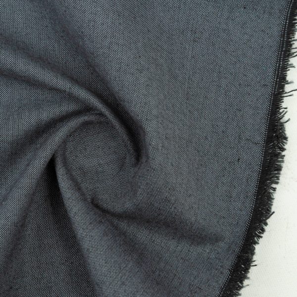 Peppered Cotton Yarn Dye in Charcoal - Rückseitenstoff (extrabreit)